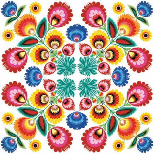 Serwetki aha 33x33cm z nadrukiem ED 84 Łowiecki Folklor