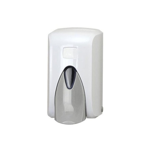 Dozownik do mydła w płynie 500ml, biały, wykonany z wysokiej jakości tworzywa ABS, posiada okienko informujące o ilości mydła