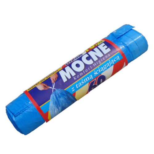 Worki na śmieci z taśmą MOCNE na rolce 10 worków po 60 litrów