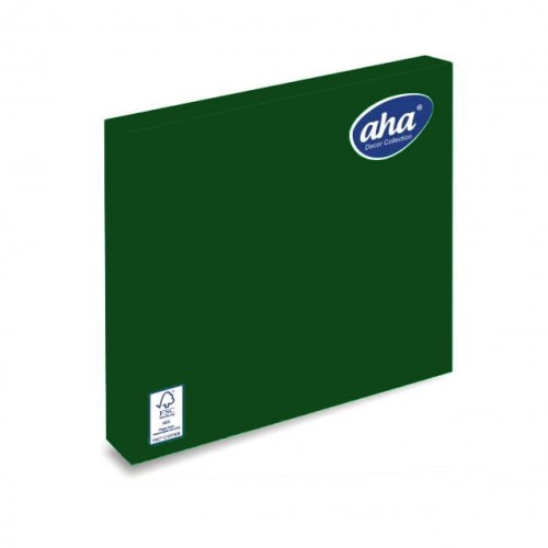 Serwetka aha 33x33cm jednobarwna o kolorze zielonym