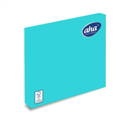 Serwetka aha 33x33cm jednobarwna o kolorze turkusowym