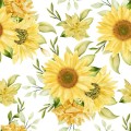 Serwtka aha 33x33cm w wzorze KW 123 żółte słoneczniki