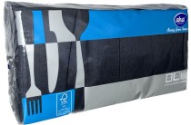 Serwetki czarne 24x24cm 2warstwy a'200 