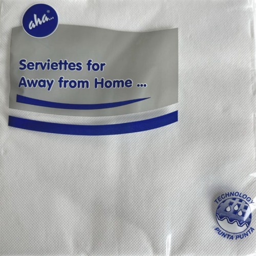 Serwetki PUNTA 40x40 cm w kolorze białym, w opakowaniu znajduje się 20 szt. serwetek